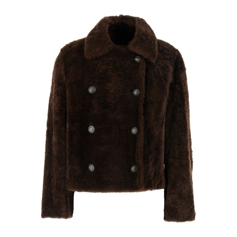 Brunello Cucinelli Women Cropped Double Breasted Shearling